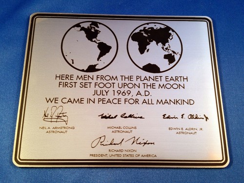 Apollo moon landing plaque - apollo, 11