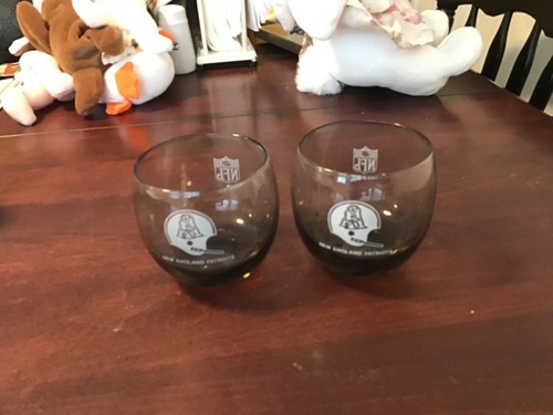 Vintage nfl smoked glass pair - vintage,
