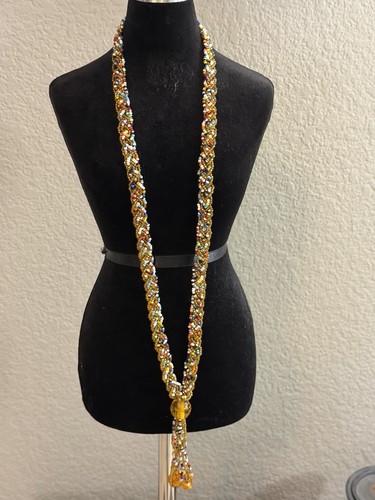 Vtg long braided multi color - vtg,