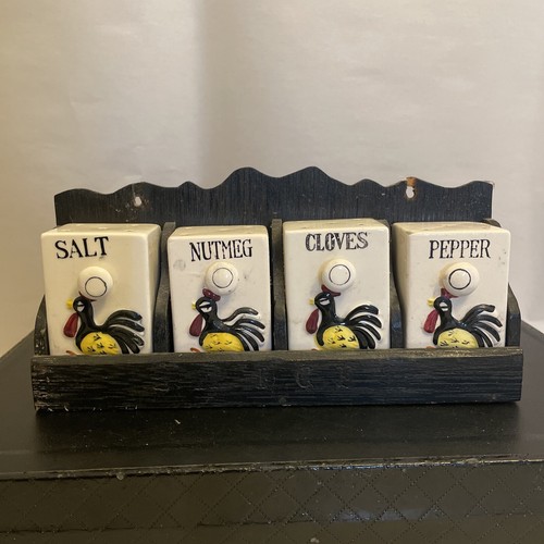 Rooster spice wooden rack - spice,
