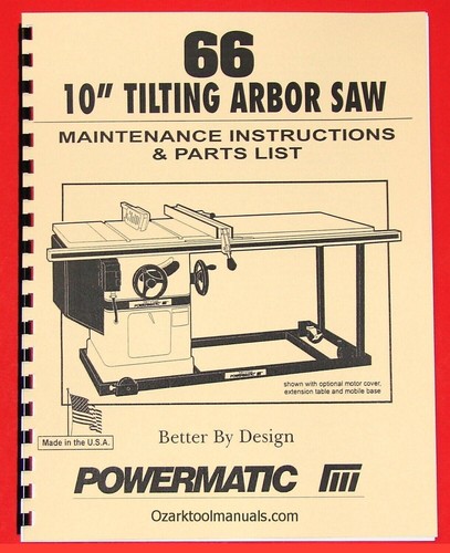 Powermatic model table - model, 66