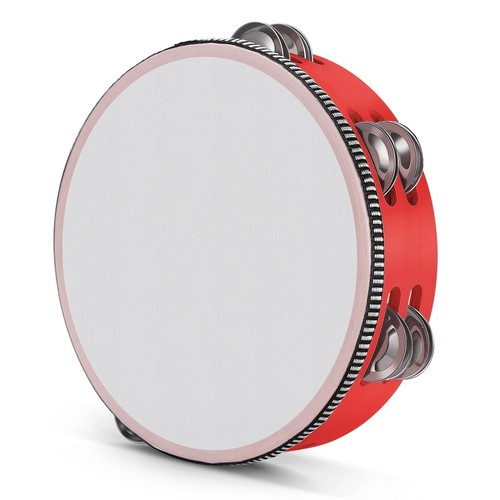 Wood handheld tambourine - wood, 8