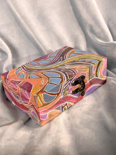 Hand painted wooden keepsake - wooden,