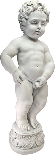 Outdoor peeing boy statue - outdoor,