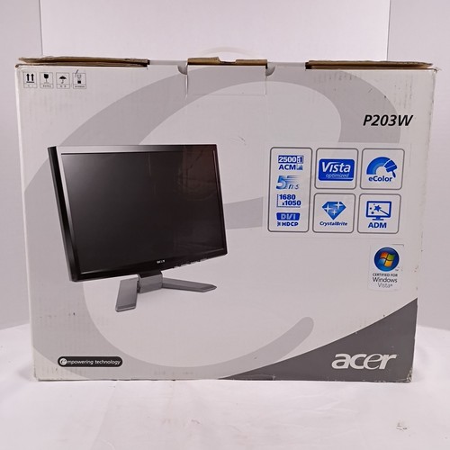Acer p203w lcd monitor - p203w, 20"