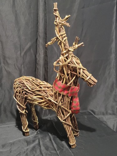 Rustic grapevine reindeer - rustic,