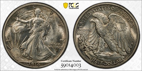 1916 walking liberty half - walking,