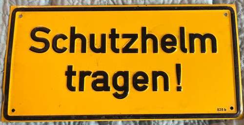 German tin sign - 12”,