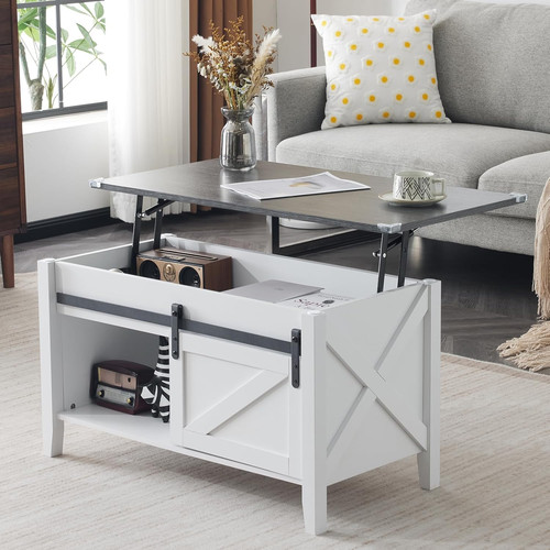White charcoal lift top - charcoal,