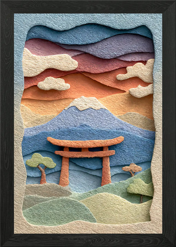 Mount fuji and torii gate - mount,