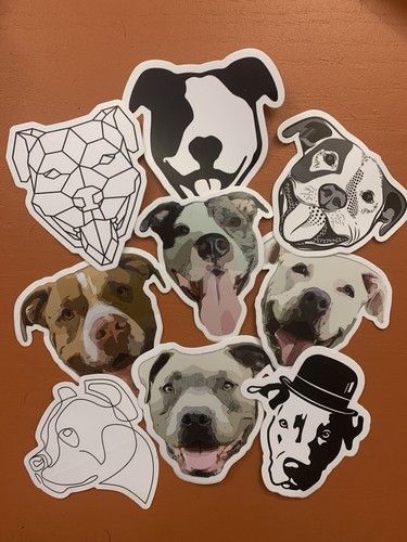 Pit bull sticker decals - decals, 9