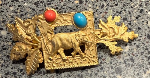 Vintage elephant stones - vintage, gold