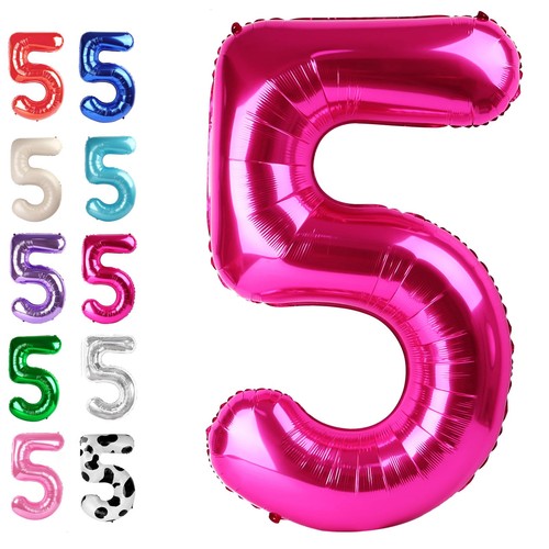 Hot pink number balloon 40 - pink,