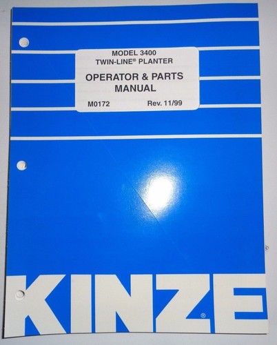 Kinze 3400 twin line planter - kinze, twin-line