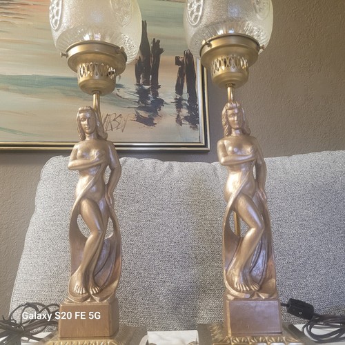 Pair antique art deco women - deco,