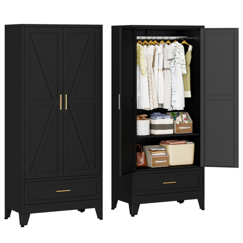 Metal armoire wardrobe closet - armoire,