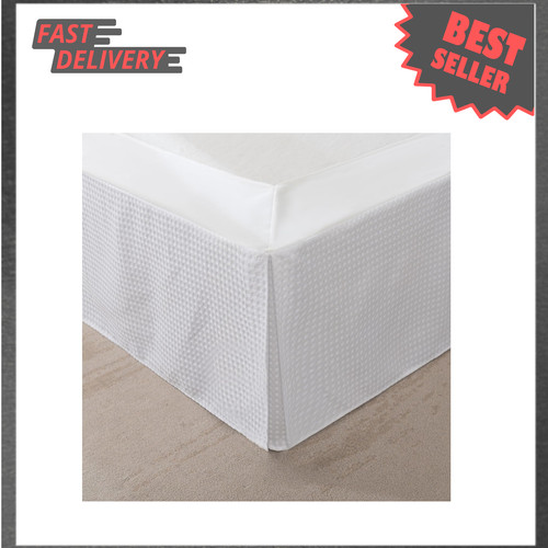 Queen bed skirt white wrap - queen,