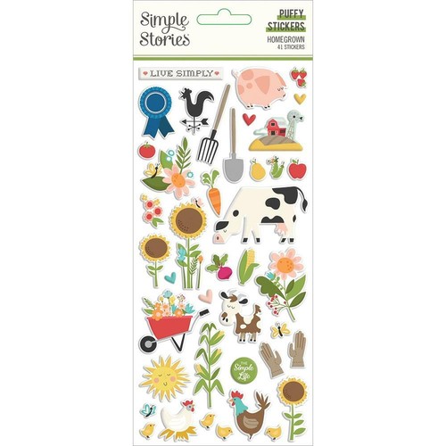 Puffy stickers home grown - ss,