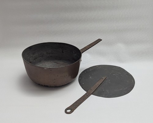 Antique copper pot with - copper,