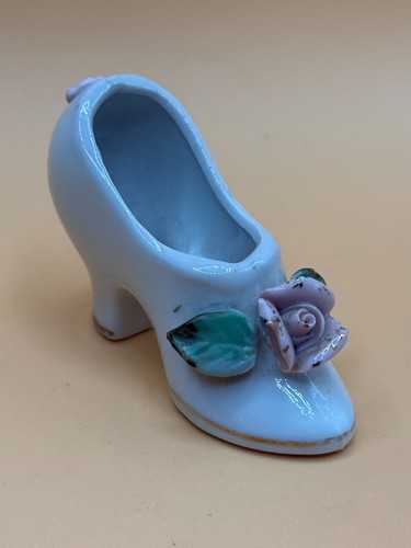 Vtg decorative porcelain shoe - decorative,