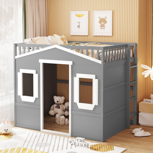 House shaped loft bunk - loft, beds