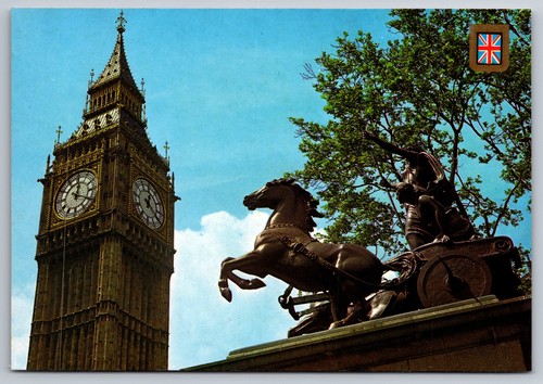 Postcard big ben and boadicea - big,