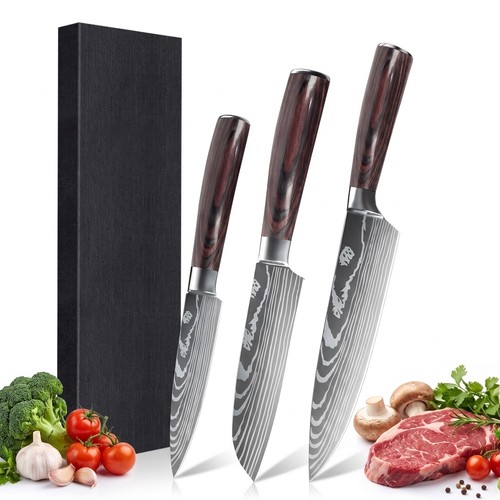 3pieces high carbon steel - high, chef