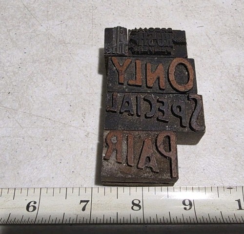 Vtg letterpress printing - printing, block