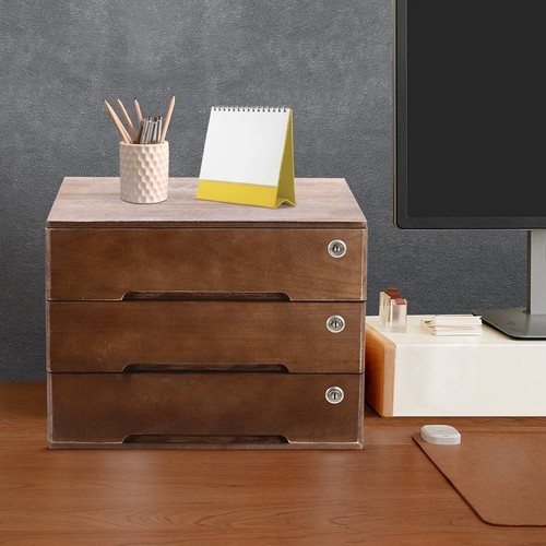Wooden desktop storage box - wooden,
