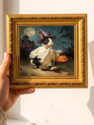 Halloween bunny pumpkin - halloween,