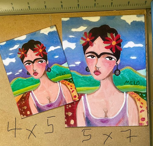 Frida kahlo 5x7 landscape - kahlo,