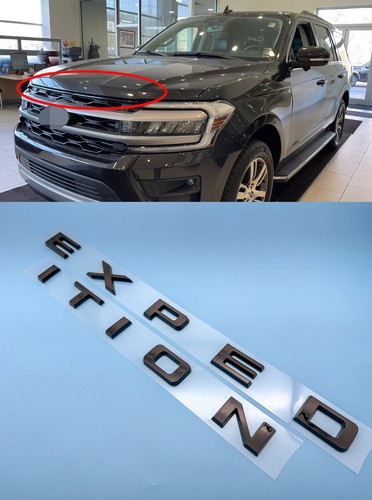 Gloss black front hood - front,