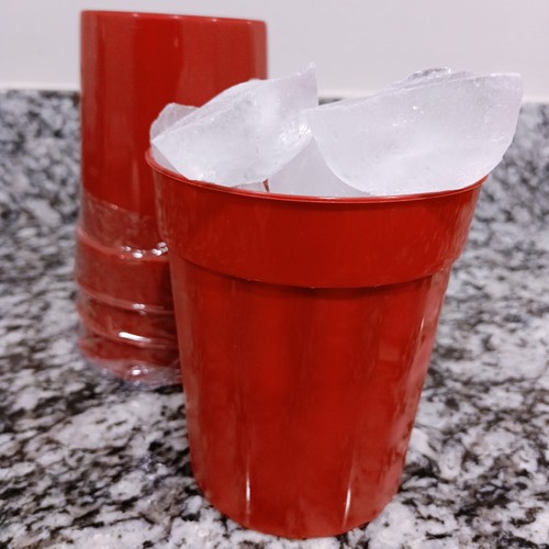 4pk red plastic tumbler - red,