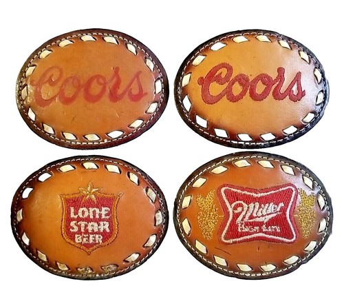 Leather belt buckle coors - belt, buckle: