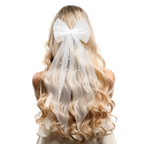 Yolev bridal hair - bow, veil