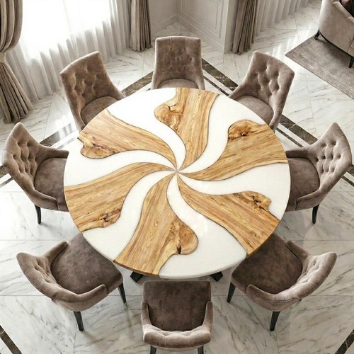 Custom white epoxy river - custom,