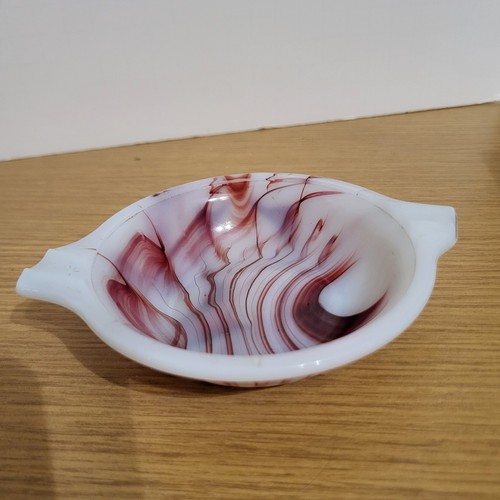 Vintage akro agate red white - akro,