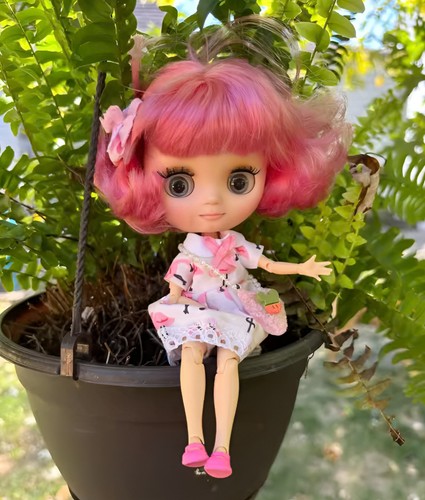 Pink hair middie - 8'',