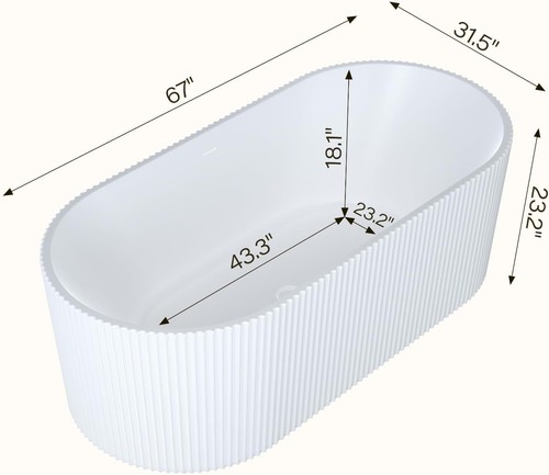 Soaking bathtub 67in - soaking,
