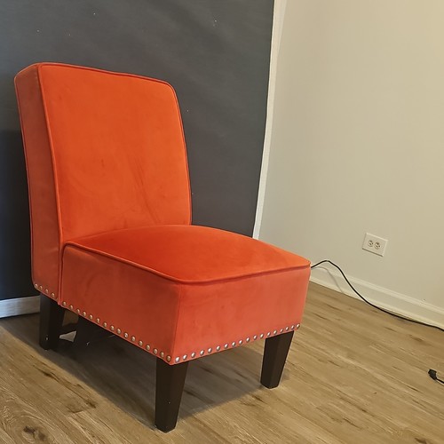 Orange upholstered accent - upholstered,