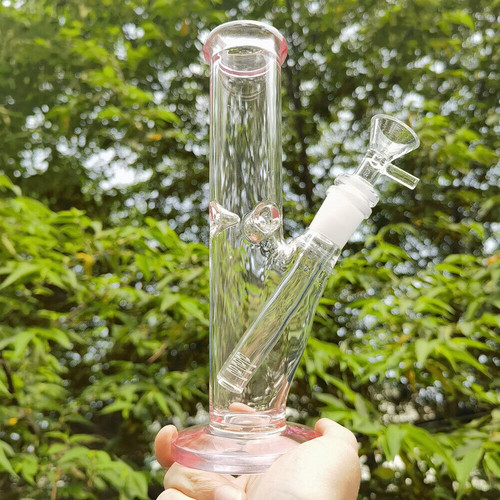 Pink glass bong - pink,