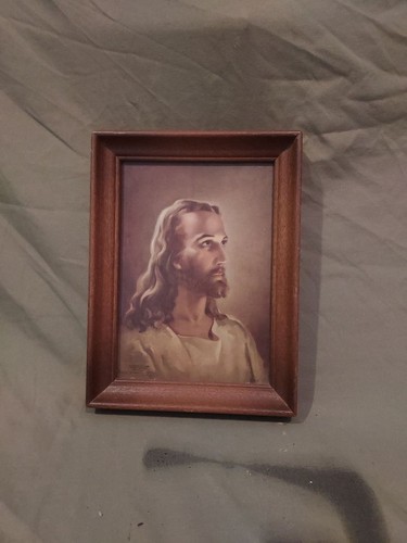 Vintage framed jesus portrait - framed,