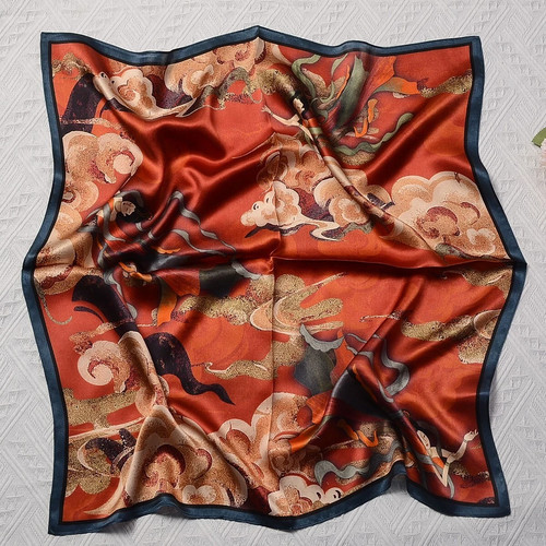 100 silk square scarf women - 100%,
