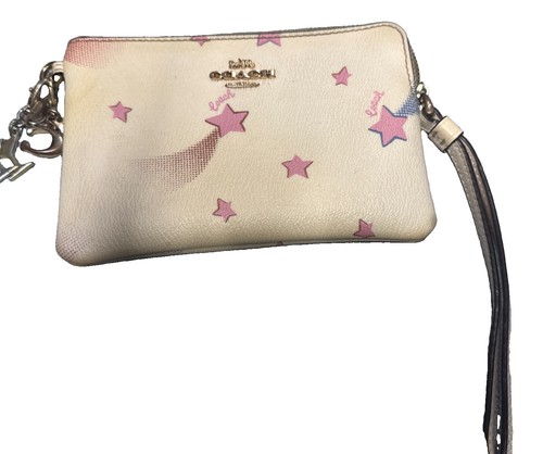Coach leather wristlet white - coach,