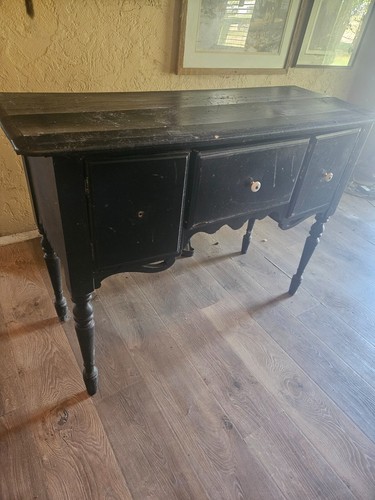Black painted antique vintage