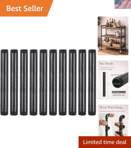 Pack 8 inches - 3/4, black