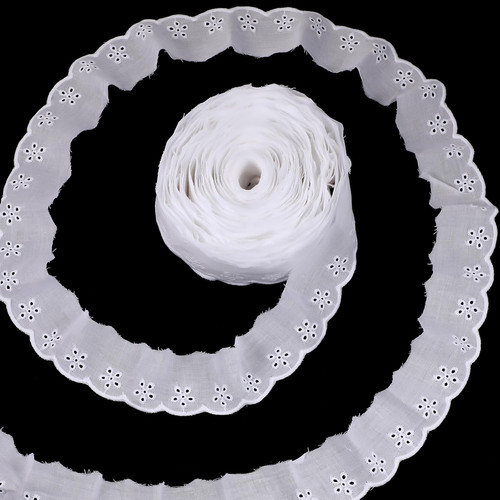 Yards lace trim white - yards,