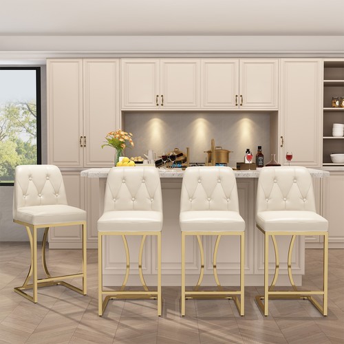 Set leather bar stools - bar,