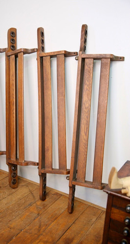 Vintage antique church pew - church,