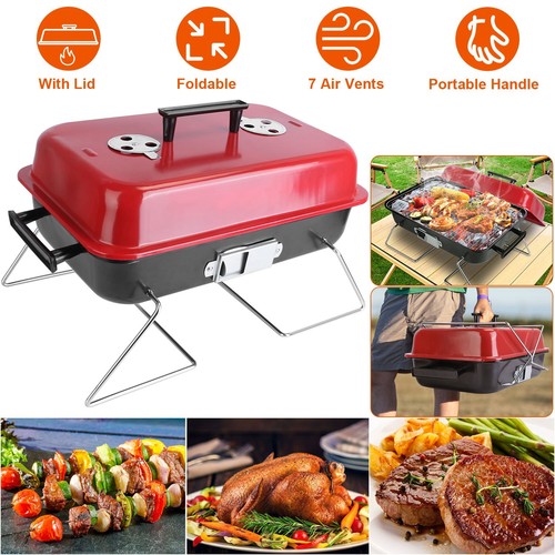 Folding portable bbq - portable, charcoal